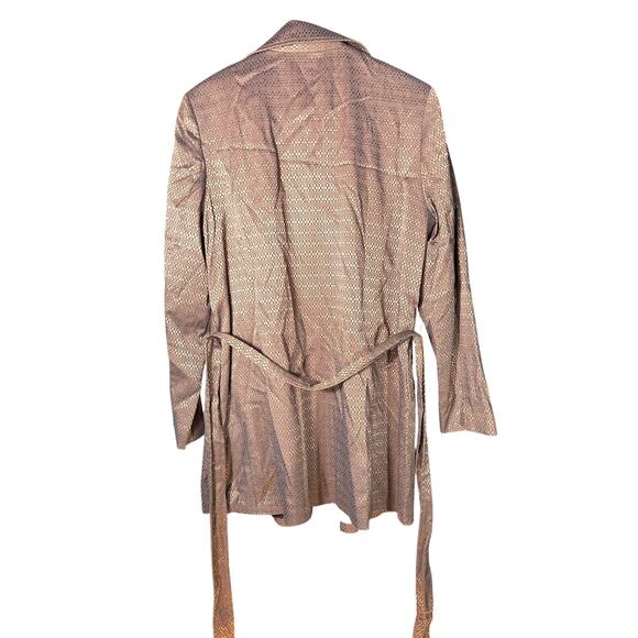 Ellen Tracy Double Breasted Women’s Trench Coat Metallic Brown L - Picture 4 of 4